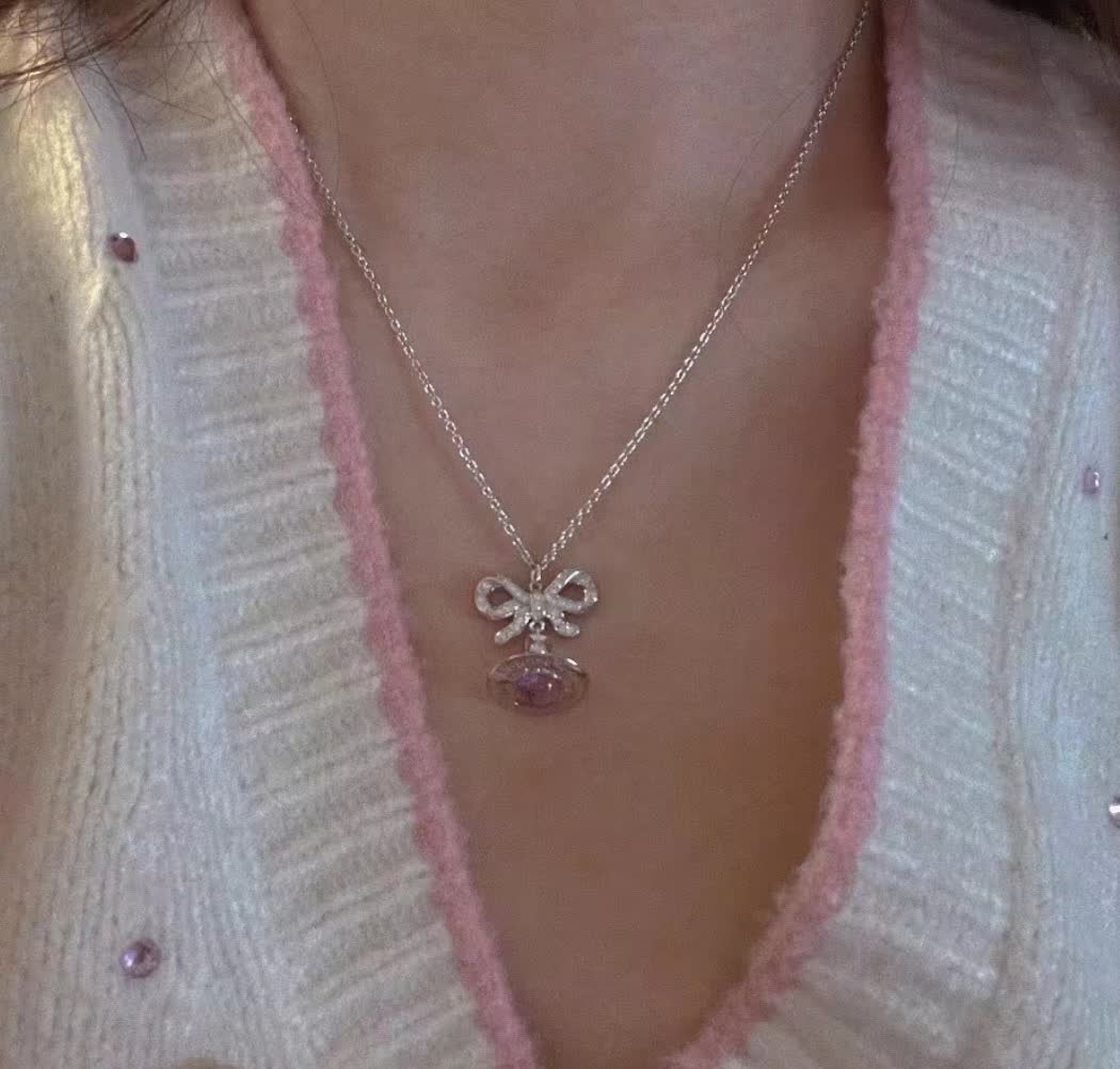 Vivienne Westwood Orb Bow Pendant Necklace